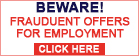 Frauduent Offers For Employment 