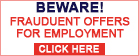 Frauduent Offers For Employment